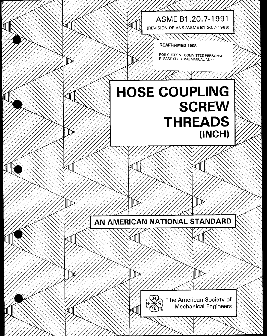 ASMEB1[1].20.7(1991)-Hosecouplingscrewthreads